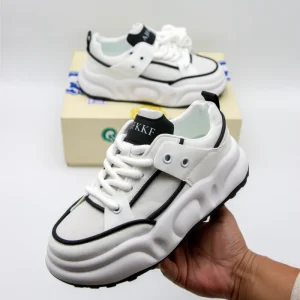 Fashion High-Sole Sneakers White