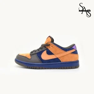 The Nike SB Dunk Low “Cider” brings a refined mix of seasonal tones and premium materials to the iconic skate silhouette. This edition features a rich, autumn-inspired color palette with deep shades of brown, burnt orange, and dark purple that create a warm yet edgy look. Crafted with a combination of premium suede and nubuck overlays, the shoe offers both durability and a luxurious texture that elevates its streetwear appeal.