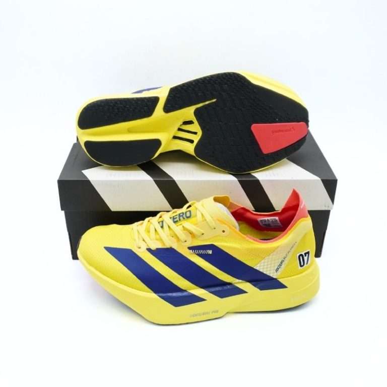 The Adidas Adizero Adios Pro 4 is a high-performance running shoe designed for elite athletes and serious runners seeking speed, comfort, and efficiency in long-distance running. Engineered with cutting-edge technology, this shoe delivers an optimal balance between lightweight construction and superior energy return, making it ideal for marathon training and competitive racing. Its sleek silhouette is not just visually appealing but also functional, providing minimal drag while maintaining maximum support for every stride.